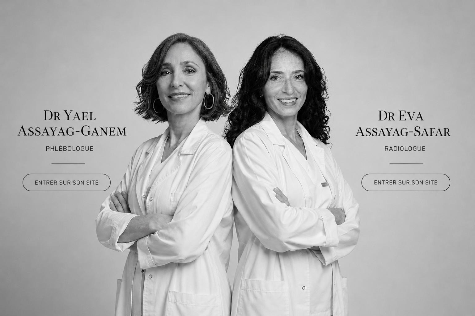 Dr Eva Assayag-Safar, radiologue, et Dr Yael Assayag-Ganem, phlébologue, au cabinet du 93 rue de Prony, Paris 17